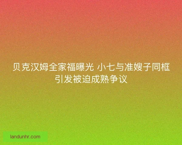 贝克汉姆全家福曝光 小七与准嫂子同框引发被迫成熟争议 贝克汉姆全家福曝光 小七与准嫂子同框引发被迫成熟争议