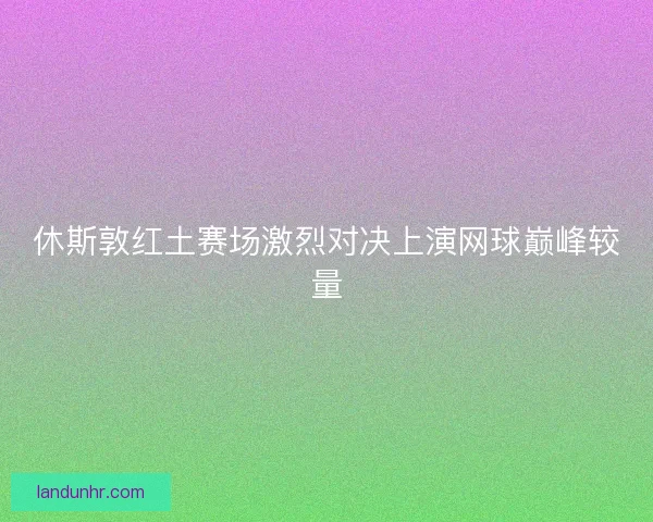 休斯敦红土赛场激烈对决上演网球巅峰较量